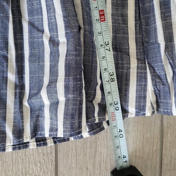 52seven Sleeveless Nautical Striped Asymmetrical Dress Size Large - Picture 10 of 14